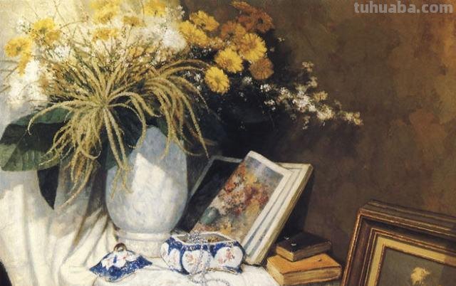 巴西画家马格塔斯花卉静物油画作品欣赏
