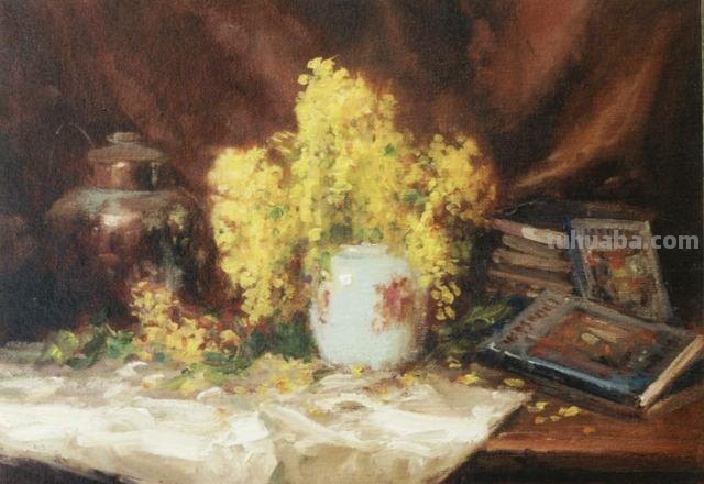 巴西画家马格塔斯花卉静物油画作品欣赏
