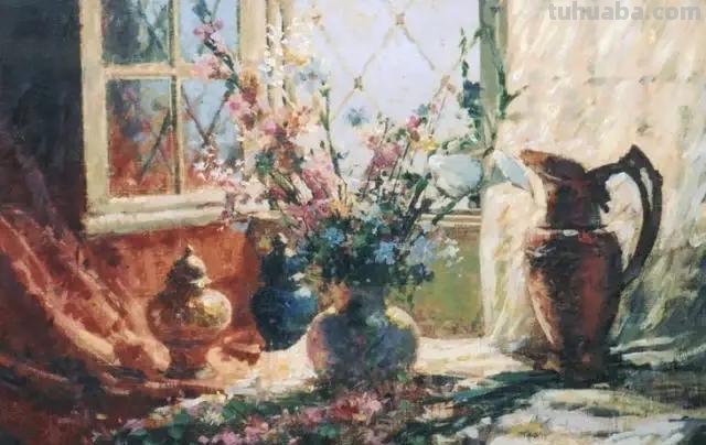 巴西画家马格塔斯花卉静物油画作品欣赏