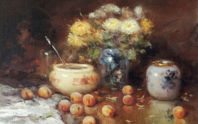 巴西画家马格塔斯花卉静物油画作品欣赏