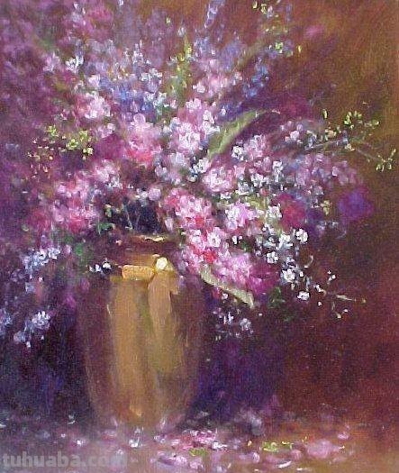 巴西画家马格塔斯花卉静物油画作品欣赏