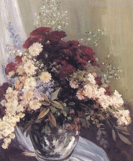 巴西画家马格塔斯花卉静物油画作品欣赏