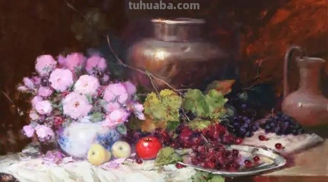 巴西画家马格塔斯花卉静物油画作品欣赏