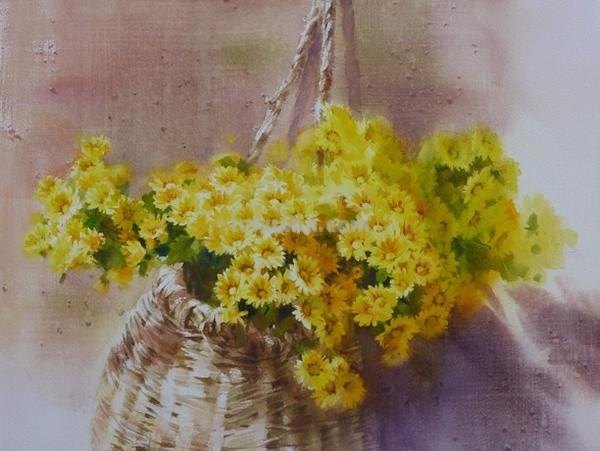 赏心悦目纯美花卉静物水彩画