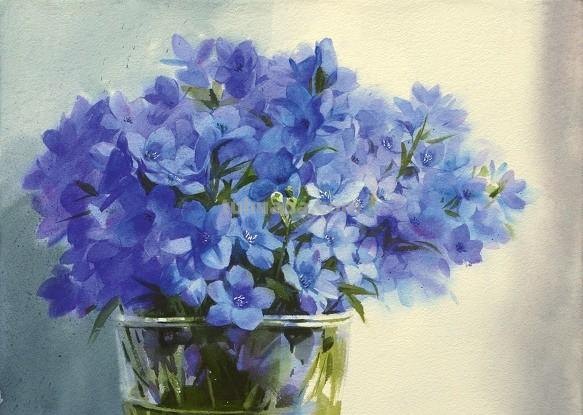 赏心悦目纯美花卉静物水彩画