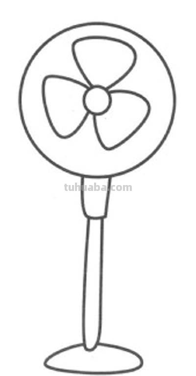 风扇怎么画简笔画 生活用品简笔画——电风扇？