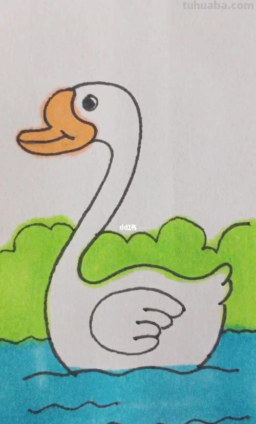 简笔画鹅怎么画 3-6岁儿童画大鹅?