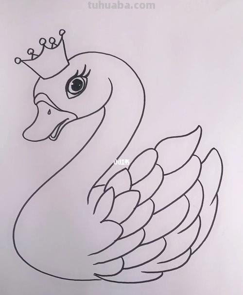 简笔画鹅怎么画 3-6岁儿童画大鹅?