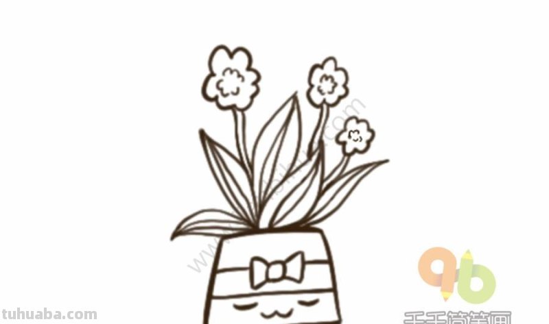 一波可爱又简单的小盆栽简笔画，简单易学哦，快收藏吧~