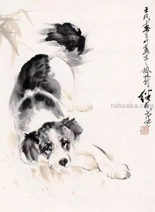 刘继卣画狗，拟人化的写实画法