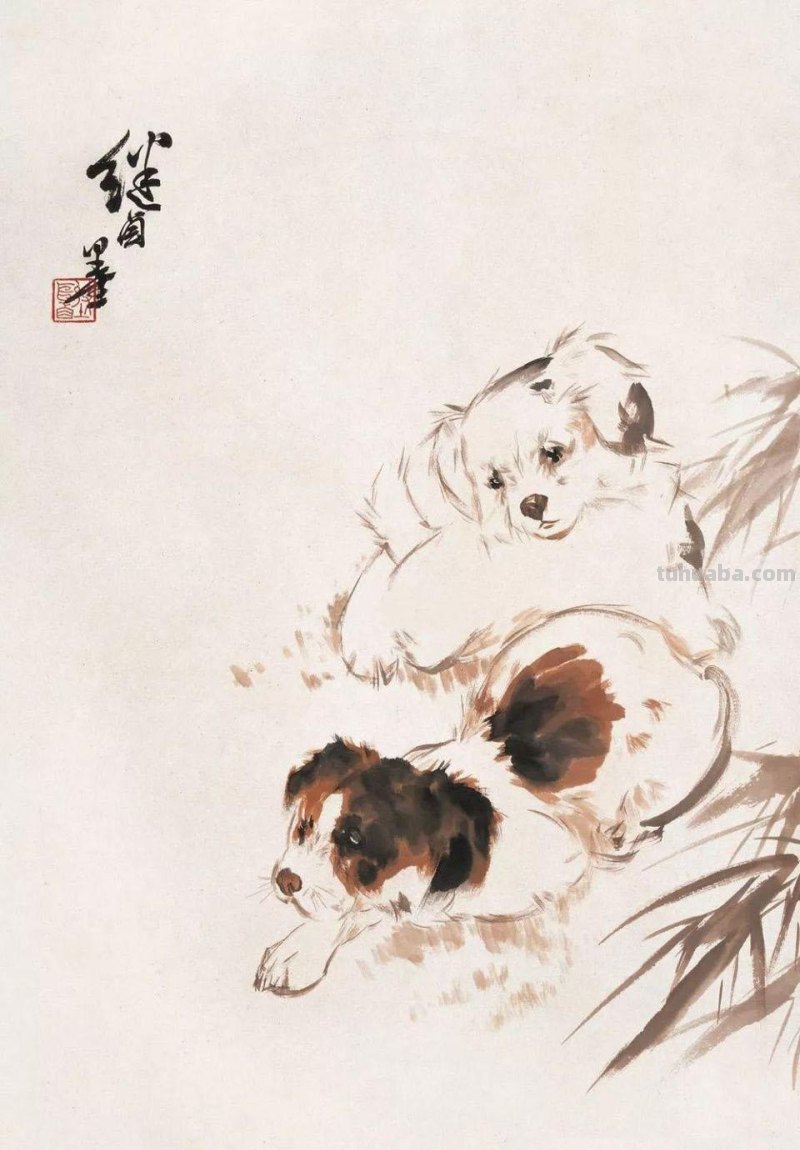 刘继卣画狗，拟人化的写实画法