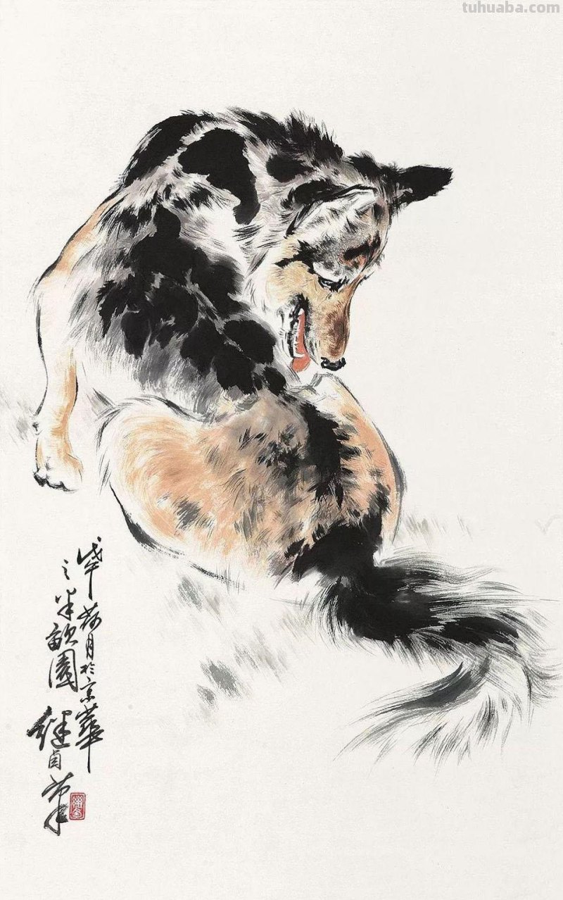 刘继卣画狗，拟人化的写实画法