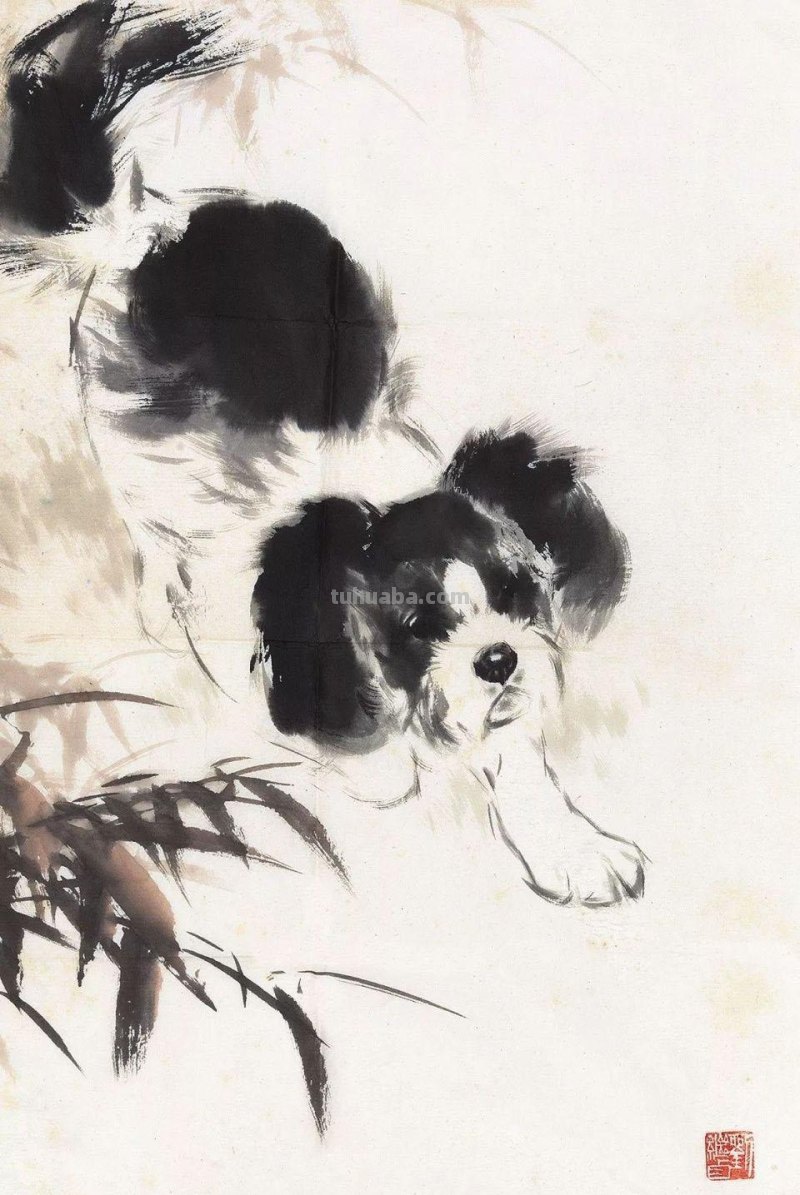 刘继卣画狗，拟人化的写实画法