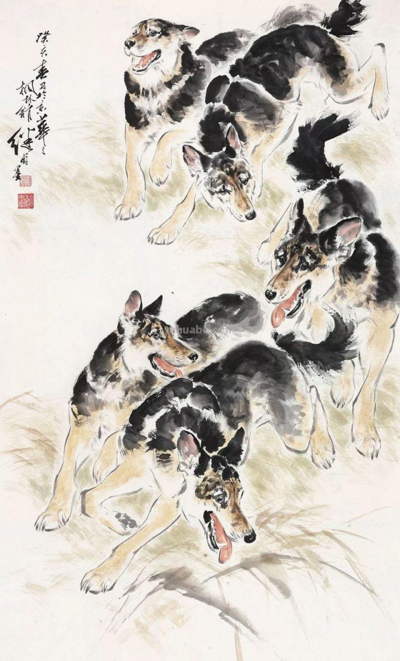 刘继卣画狗，拟人化的写实画法