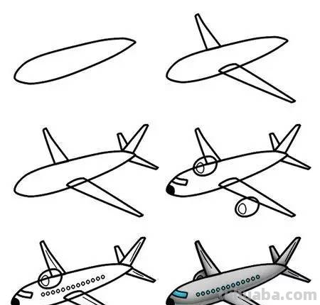 儿童简笔画：每个孩子都有一个航空梦，飞机火箭给你小小的满足