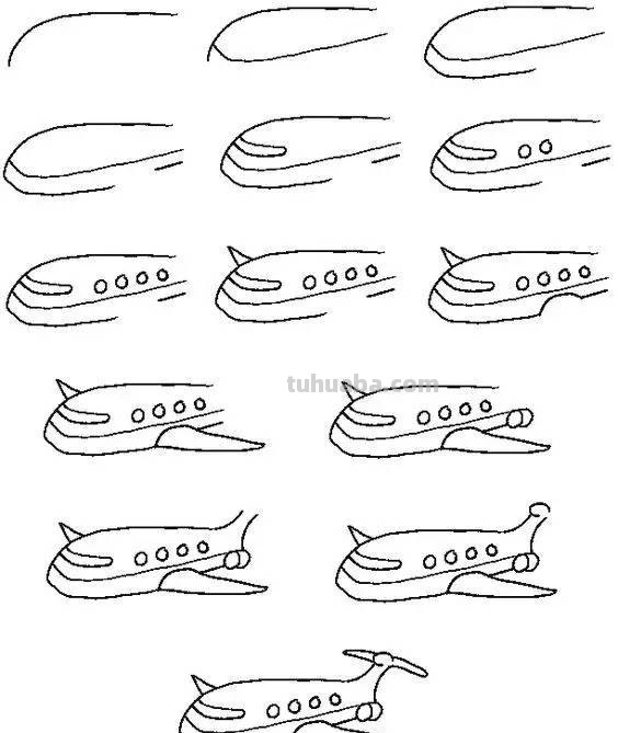 儿童简笔画：每个孩子都有一个航空梦，飞机火箭给你小小的满足