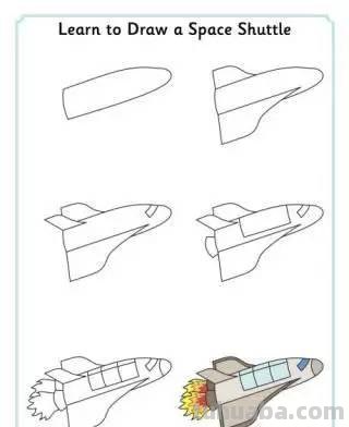 儿童简笔画：每个孩子都有一个航空梦，飞机火箭给你小小的满足