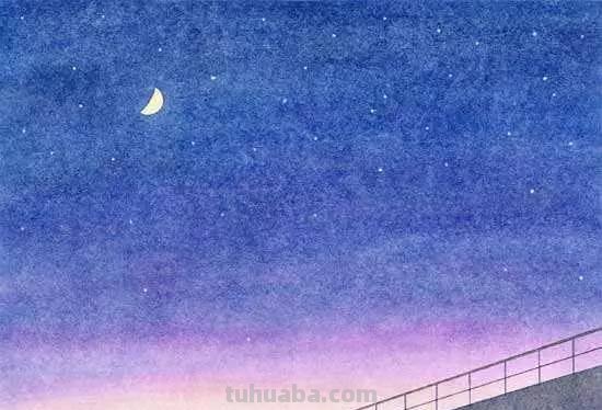 早晨天空怎么画彩铅 浅蓝色天空彩铅画?