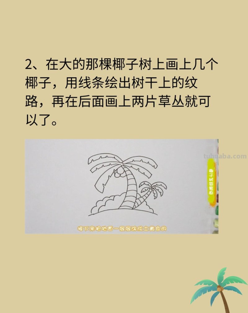 椰子树简笔画 椰子树简笔画