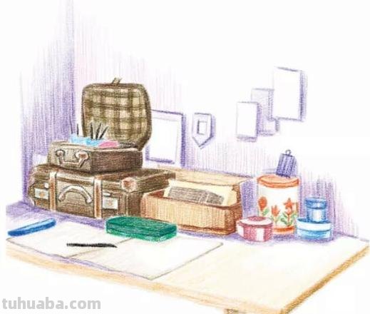 手绘彩铅茶几怎么画 怎样画桌子？