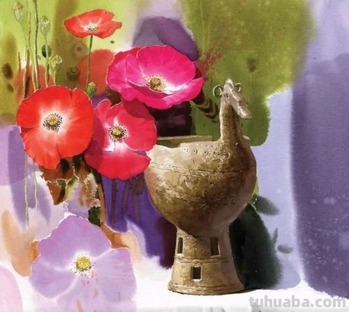 日本著名水彩花卉画家中村爱:三思而后行