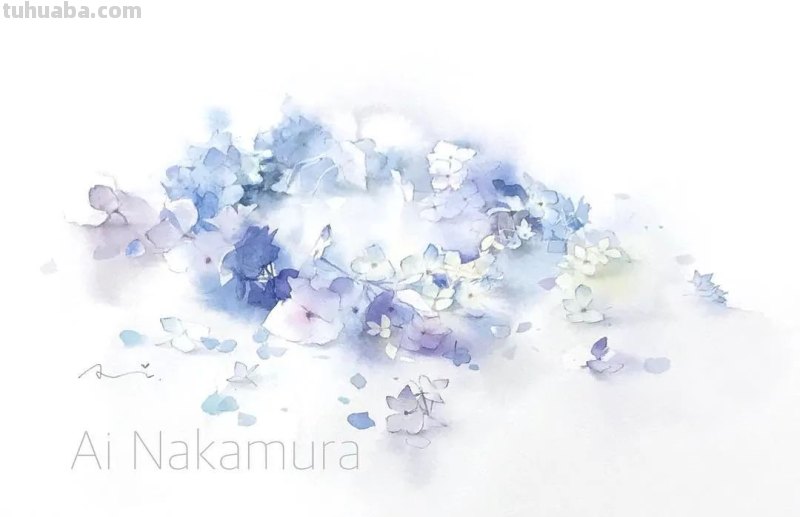 日本著名水彩花卉画家中村爱：三思而后行