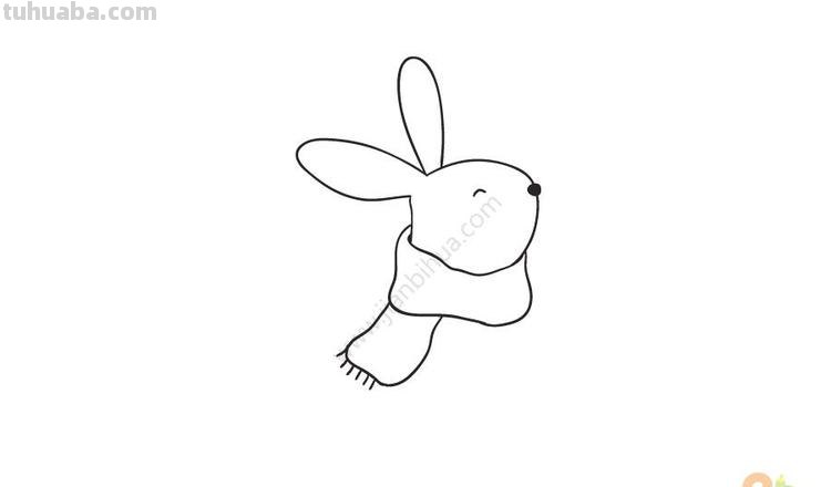兔子围巾简笔画 兔子围巾简笔画图片
