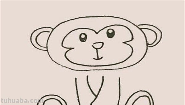猴子简笔画教程