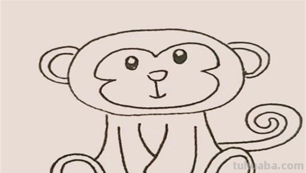 猴子简笔画教程
