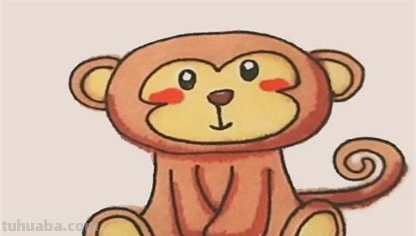 猴子简笔画教程