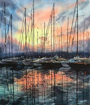 流光溢彩之美-俄罗斯画家Igor Dubovoi风景水彩画欣赏