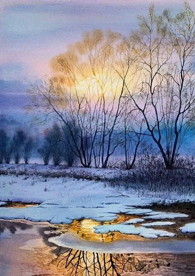 流光溢彩之美-俄罗斯画家Igor Dubovoi风景水彩画欣赏