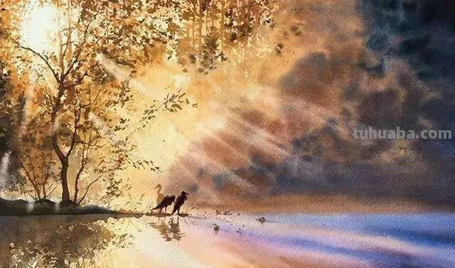 流光溢彩之美-俄罗斯画家Igor Dubovoi风景水彩画欣赏