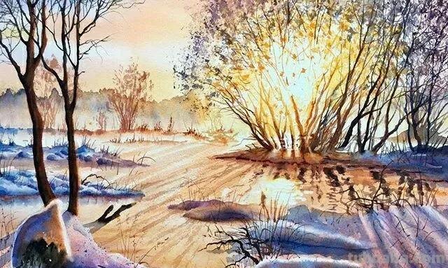 流光溢彩之美-俄罗斯画家Igor Dubovoi风景水彩画欣赏