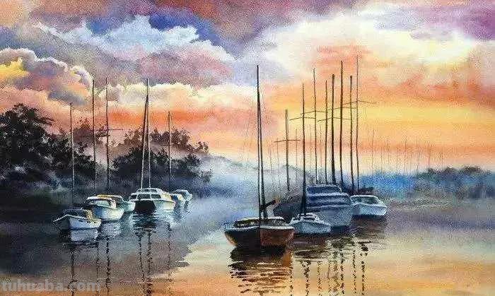 流光溢彩之美-俄罗斯画家Igor Dubovoi风景水彩画欣赏