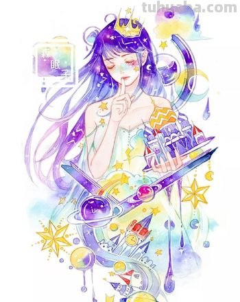 这组超有风格的水彩少女,不仅仅是小清新,还自带飘逸~