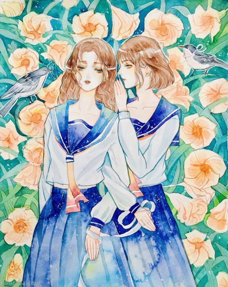 这组超有风格的水彩少女,不仅仅是小清新,还自带飘逸~ 这组超有风格的水彩少女,不仅仅是小清新,还自带飘逸~