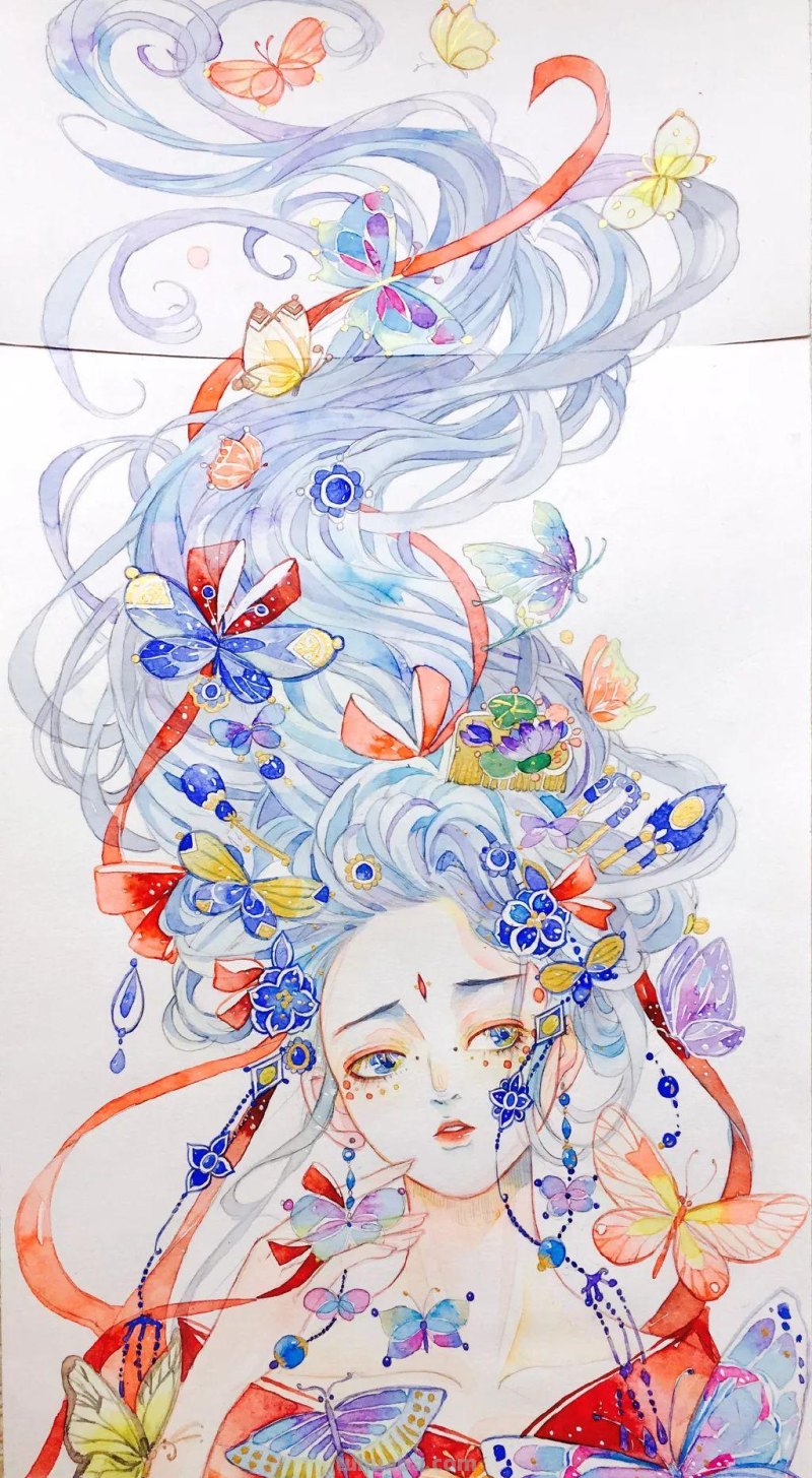 这组超有风格的水彩少女,不仅仅是小清新,还自带飘逸~ 这组超有风格的水彩少女,不仅仅是小清新,还自带飘逸~