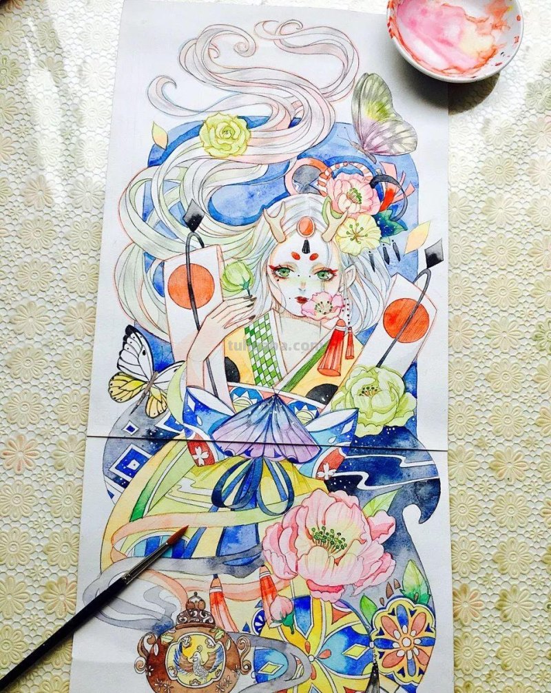 这组超有风格的水彩少女,不仅仅是小清新,还自带飘逸~ 这组超有风格的水彩少女,不仅仅是小清新,还自带飘逸~