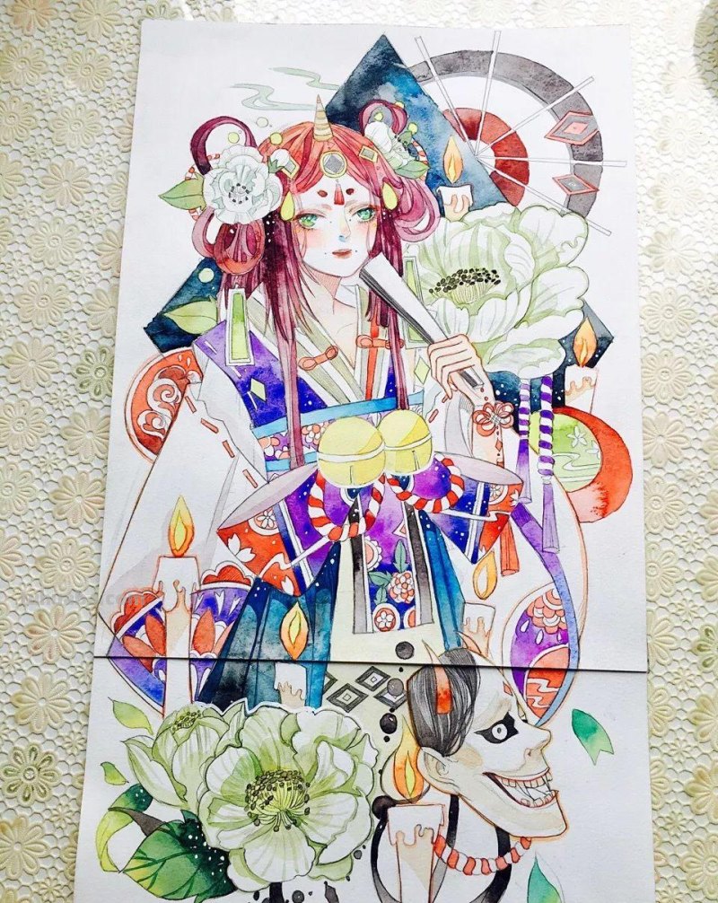 这组超有风格的水彩少女,不仅仅是小清新,还自带飘逸~ 这组超有风格的水彩少女,不仅仅是小清新,还自带飘逸~