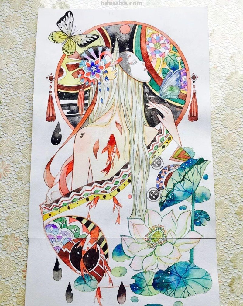 这组超有风格的水彩少女,不仅仅是小清新,还自带飘逸~ 这组超有风格的水彩少女,不仅仅是小清新,还自带飘逸~