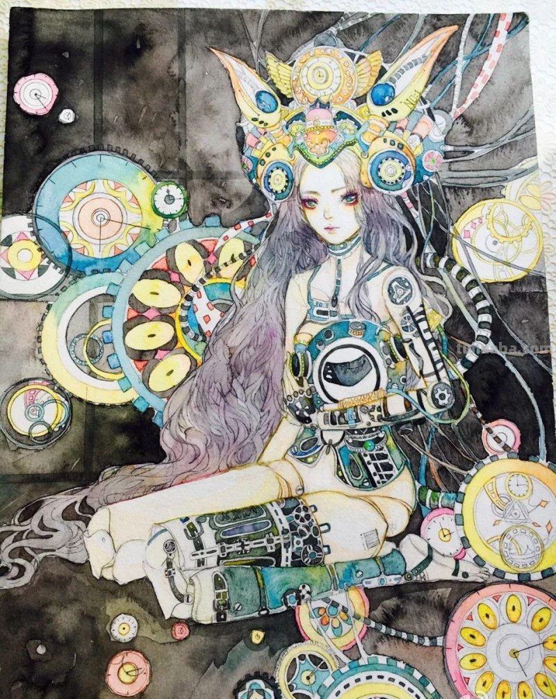 这组超有风格的水彩少女,不仅仅是小清新,还自带飘逸~ 这组超有风格的水彩少女,不仅仅是小清新,还自带飘逸~