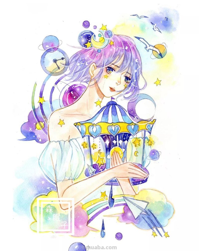 这组超有风格的水彩少女,不仅仅是小清新,还自带飘逸~ 这组超有风格的水彩少女,不仅仅是小清新,还自带飘逸~