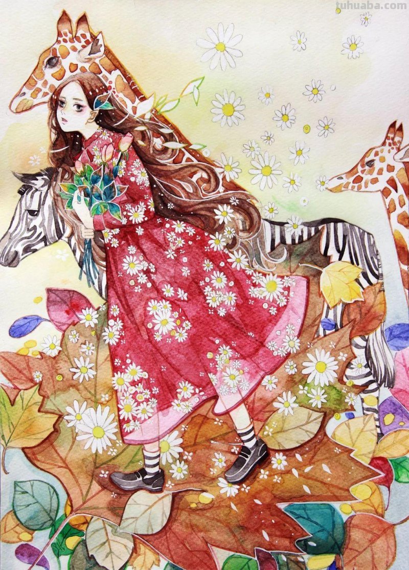 这组超有风格的水彩少女,不仅仅是小清新,还自带飘逸~ 这组超有风格的水彩少女,不仅仅是小清新,还自带飘逸~