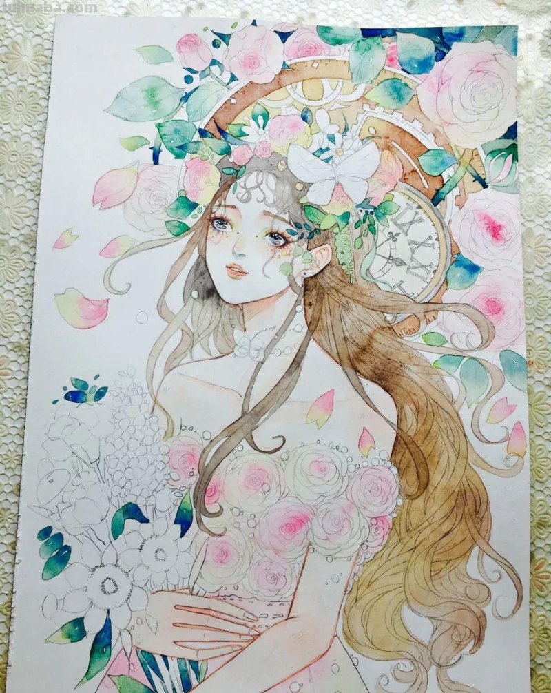 这组超有风格的水彩少女,不仅仅是小清新,还自带飘逸~ 这组超有风格的水彩少女,不仅仅是小清新,还自带飘逸~