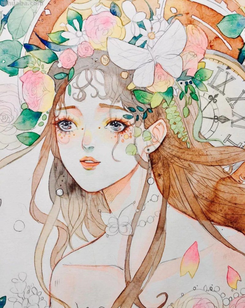 这组超有风格的水彩少女,不仅仅是小清新,还自带飘逸~ 这组超有风格的水彩少女,不仅仅是小清新,还自带飘逸~