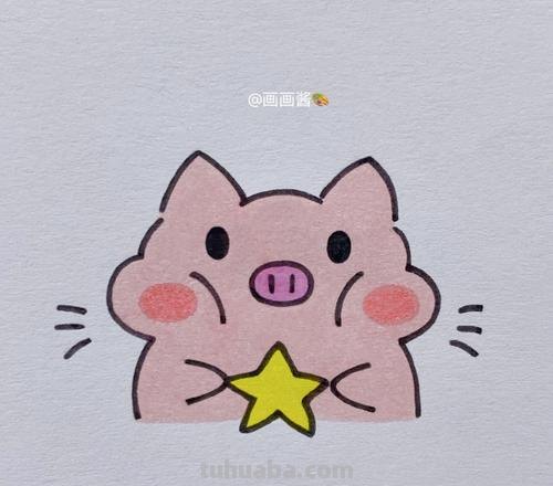 小猪头像简笔画 小猪头像简笔画图片 可爱