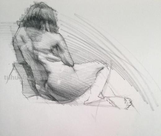 西方速写人体 女像速写是法国哪位画家的作品？