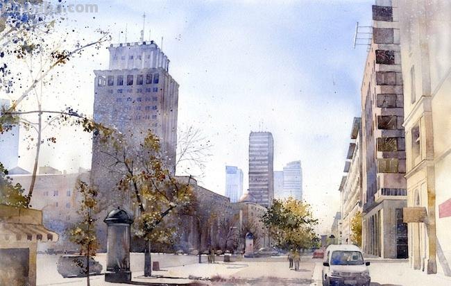 清丽自然的水彩建筑插画,阴影及光线运用另视觉聚焦,技法高超 清丽自然的水彩建筑插画,阴影及光线运用另视觉聚焦,技法高超