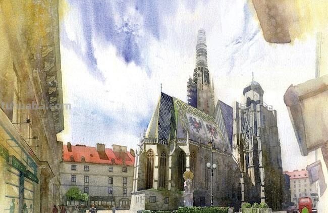 清丽自然的水彩建筑插画,阴影及光线运用另视觉聚焦,技法高超 清丽自然的水彩建筑插画,阴影及光线运用另视觉聚焦,技法高超